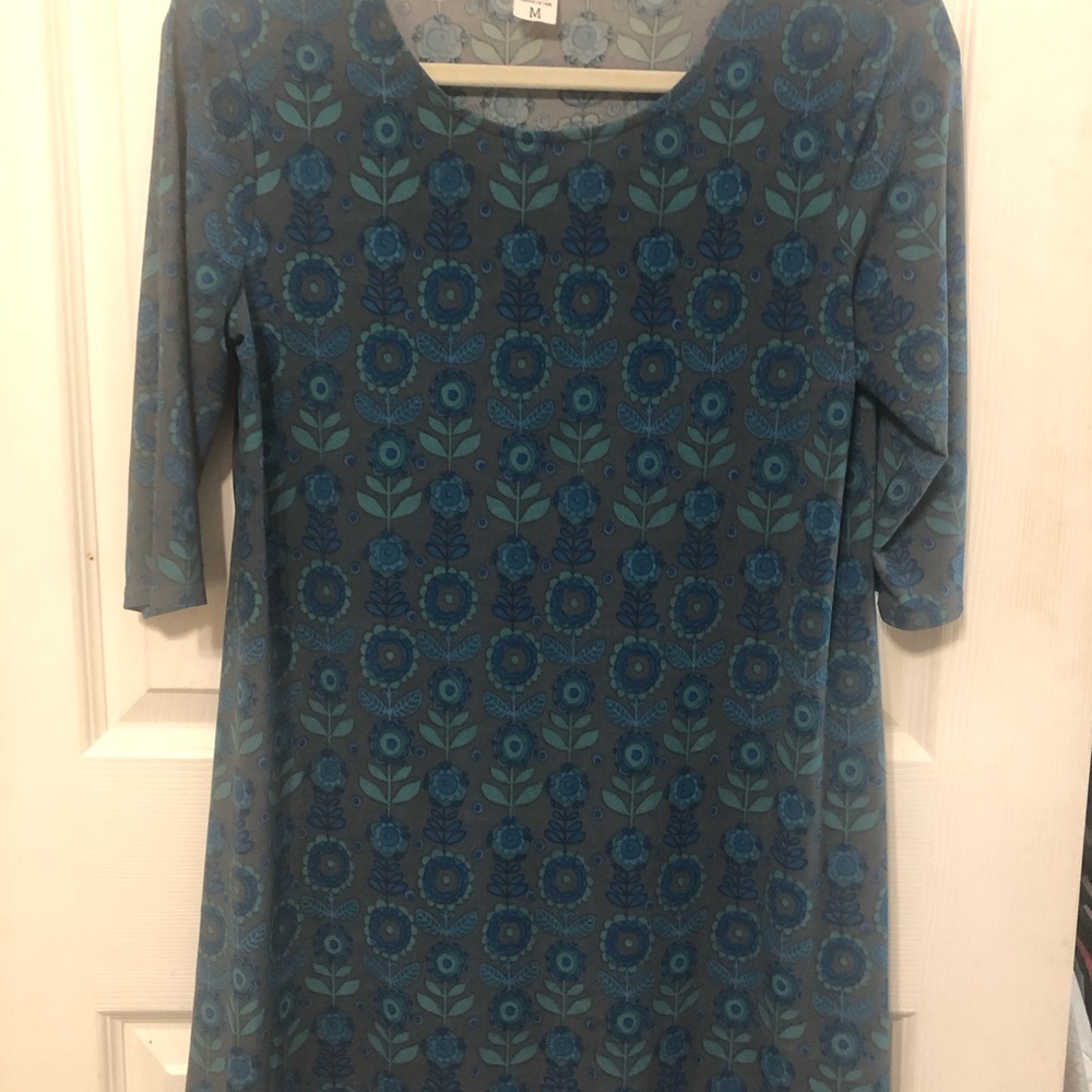 Natural Life Floral Patterned Blue Dress